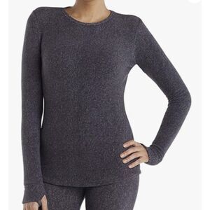Climate Right by Cuddl Duds Stretch Fleece LS Crew Warm Underwear Womens Small